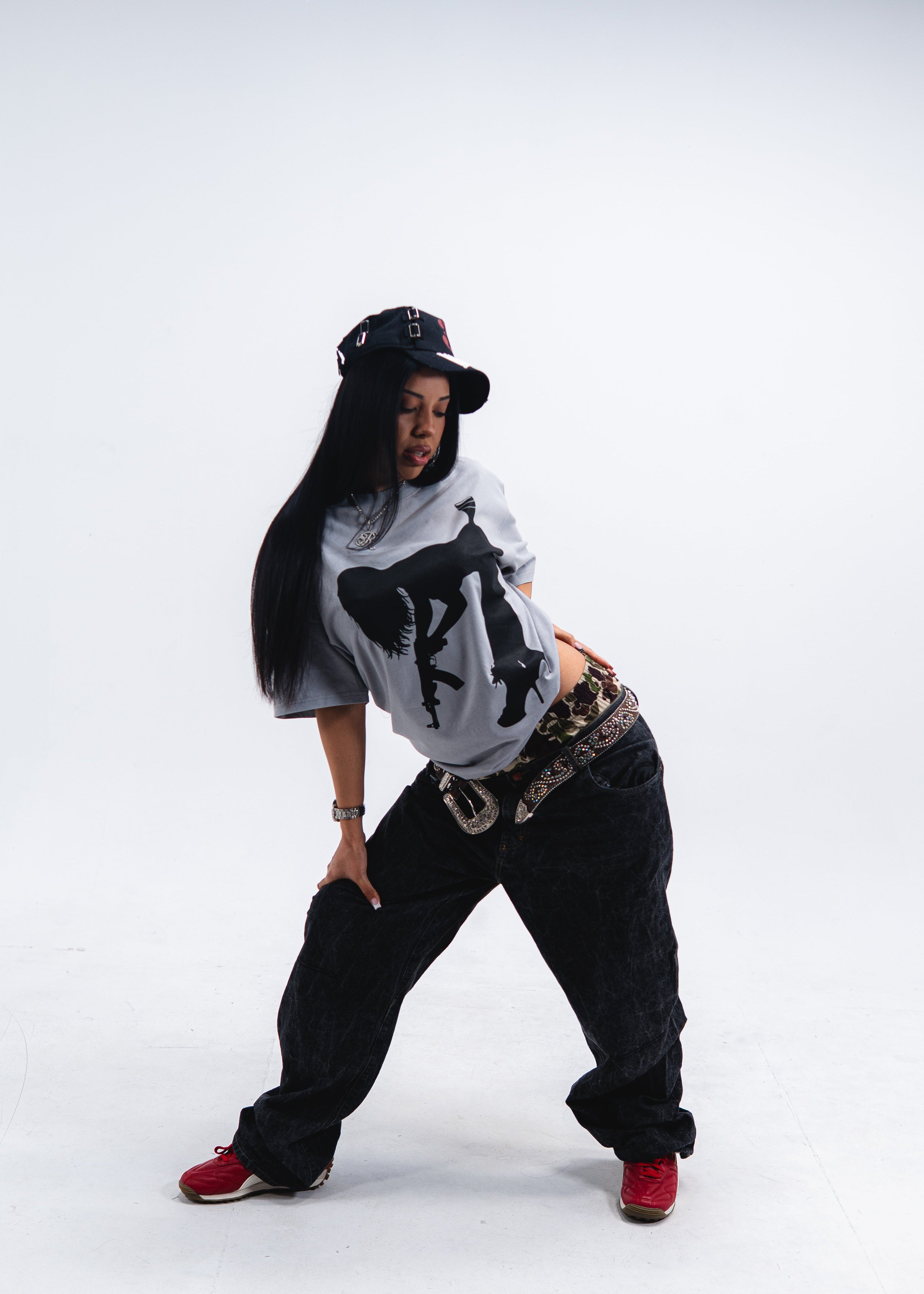 Black Logo Grey T-Shirt