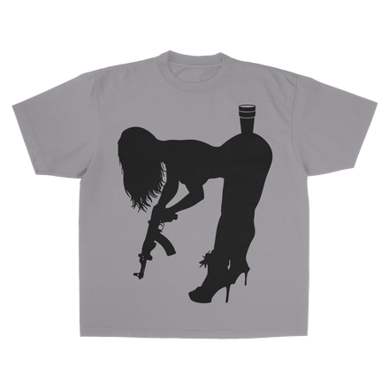 Black Logo Grey T-Shirt